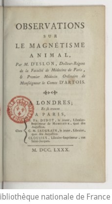 Cover of Observations sur le magnétisme animal , par M. d'Eslon