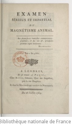 Cover of Examen sérieux et impartial du magnétisme animal