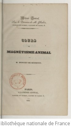 Cover of Cours de magnétisme animal