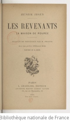 Cover of Les revenants ; La maison de poupée (8e éd.)