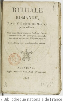 Cover of Rituale romanum