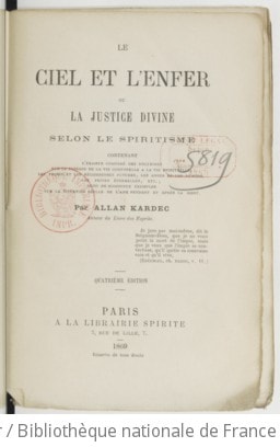 Cover of Le ciel et l'enfer, ou La justice divine selon le spiritisme,... (4e éd.)