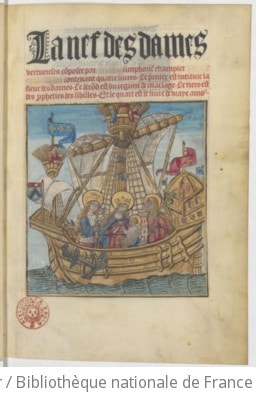 Cover of La Nef des dames vertueuses, composee par maistre Simphorien Champier, docteur en medicine, contenant quatre livres