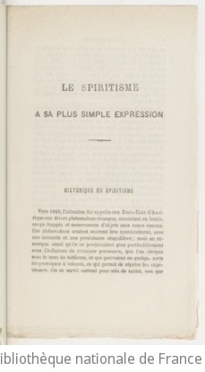 Cover of Le Spiritisme à sa plus simple expression, exposé sommaire de l'enseignement des esprits et de leurs manifestations, par Allan Kardec