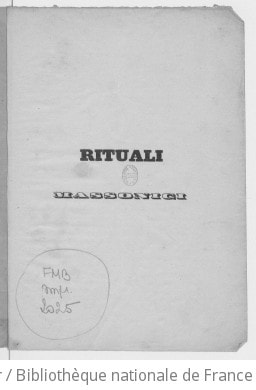 Cover of Rituale per ogni loggia dei Liberi Muratori sotto l'Obbedienza del G. O. Italiano