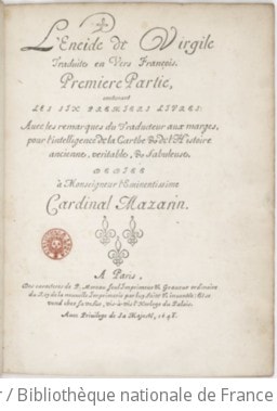 Cover of L'Enéide de Virgile traduite en vers françois