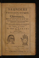 Cover of Physiognomie, and chiromancie, metoposcopie, The symmetrical proportions and signal moles of the body