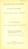 Cover of Spiritualism