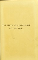 Cover of The birth and evolution of the soul