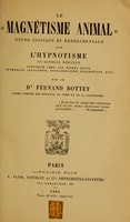 Cover of Le "magnétisme animal"