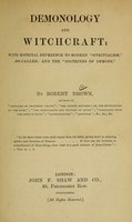 Cover of Demonology and witchcraft