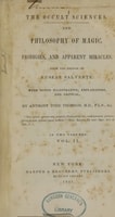Cover of The occult sciences: the philosophy of magic, prodigies, and apparent miracles (Volume 2)