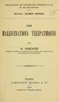 Cover of Les hallucinations tathiques