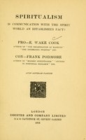 Cover of Spiritualism