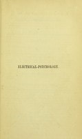 Cover of Electrical-psychology or the electrical philosophy of mental impressions