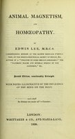 Cover of Animal magnetism and homoeopathy