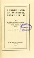 Cover of Borderland of psychical research
