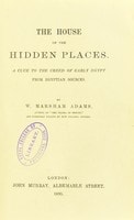 Cover of The house of the hidden places