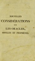Cover of Nouvelles considérations puisées dans la clairvoyance instinctive de l'homme, sur les oracles, les Sibylles et les prophètes, et particulièrement sur Nostradamus