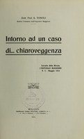 Cover of Intorno ad un caso di ... chiaroveggenza