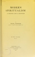 Cover of Modern spiritualism: a history and a criticism