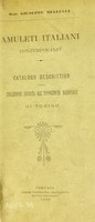 Cover of Amuleti italiani contemporanei