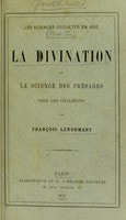 Cover of La divination et la science des preśages chez la Chaldéens