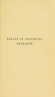 Cover of Essays in psychical research