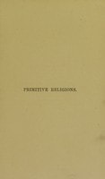Cover of Primitive religions