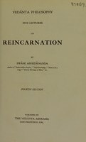 Cover of Vedanta philosophy