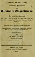 Cover of Dupotet de Sennevoy, elementare Darstellung des thierischen Magnetismus
