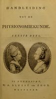 Cover of Handleiding tot de physionomiekunde, eerste-[tweede] deel