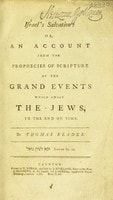 Cover of Israel's salvation: or, an account from the prophecies of Scripture of the grand events which await the Jews, to the end of time