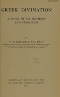 Cover of Greek divination
