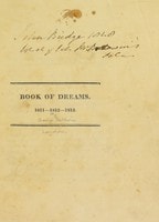 Cover of The book of dreams, 1811-1812-1813