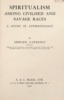 Cover of Spiritualism among civilised and savage races