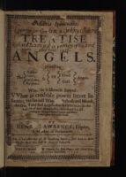 Cover of Militia spiritualis. Or a treatise of angels handling the nature, power, substance and existence of good [and] evill angels. Wherein is likewise shewed: what incredible power, secret influences, wiles and wayes, methods and moods the good and bad angels doe daily exercise in the hearts of men. Though they little mind it