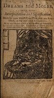Cover of Dreams and moles. With their interpretation and signification