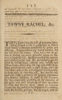 Cover of Tawny Rachel, or, The fortune teller