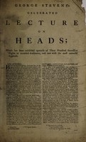 Cover of George Stevens's celebrated lecture on heads