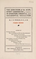 Cover of The demonism of the ages, spirit obsessions so common in spiritism, oriental and occidental occultism