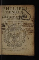 Cover of Philippi Phinellae, De methoposcopia astronomica de duodecim signis coelestibus