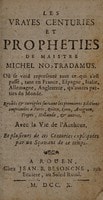 Cover of Les vrayes centuries et propheties