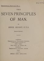Cover of The seven principles of man