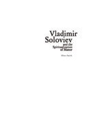 Cover of Vladimir Soloviev and the Spiritualization of Matter