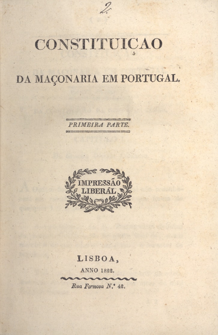 Cover of Constituição da Maçonaria em Portugal