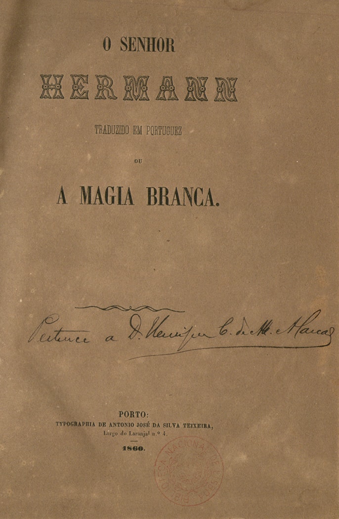 Cover of O senhor Hermann traduzido em portuguez ou A magia branca