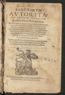 Cover of Sanctarum autoritatum veterum catholicae ecclesiae patrum libri quatuor. In usum omnium pietatis amantium