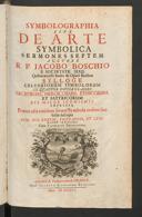 Cover of Symbolographia sive de arte symbolica sermones septem