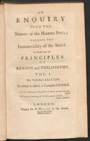 Cover of Enquiry into the Nature of the Human Soul
